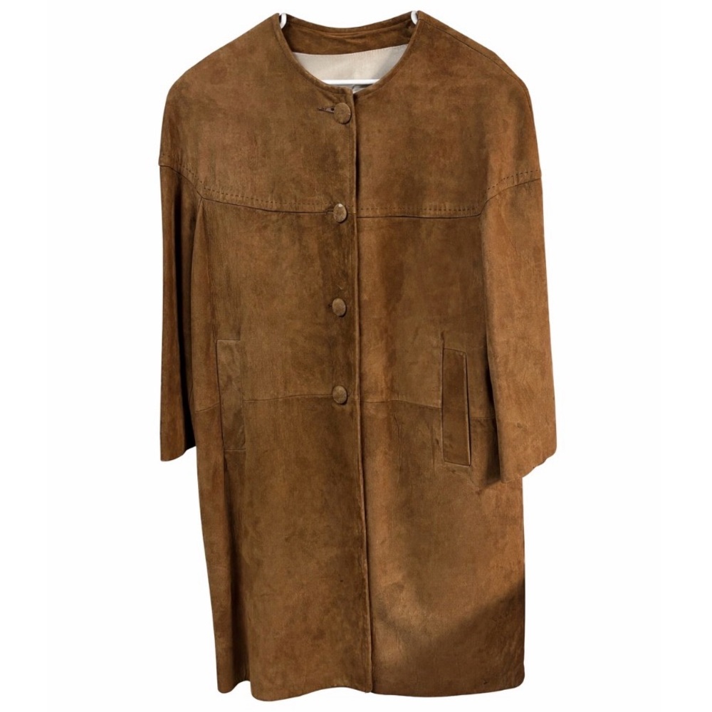 Vintage Reed Sportswear Women’s Brown suede leather Coat